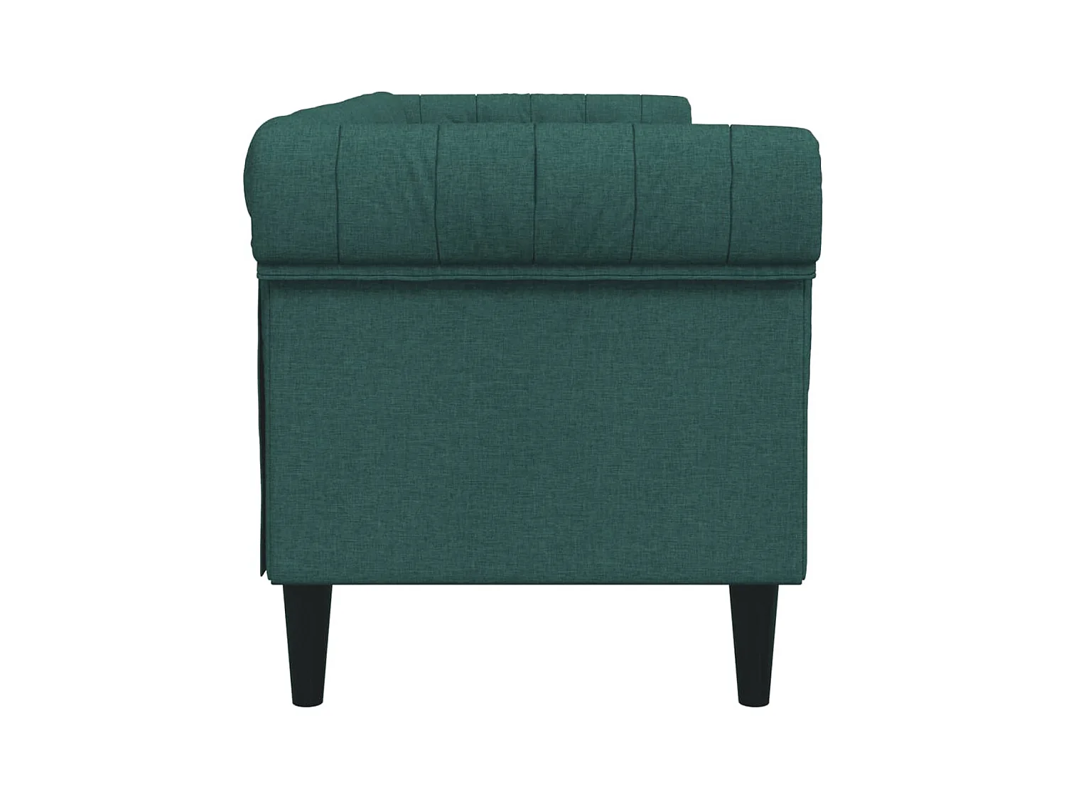 Canapé Chesterfield 3 places vert foncé tissu