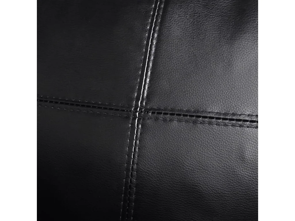 Canapé sectionnel à 3 places Cuir synthétique Noir