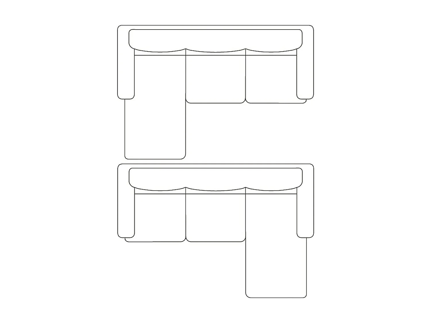 Canapé sectionnel à 3 places Cuir synthétique Noir