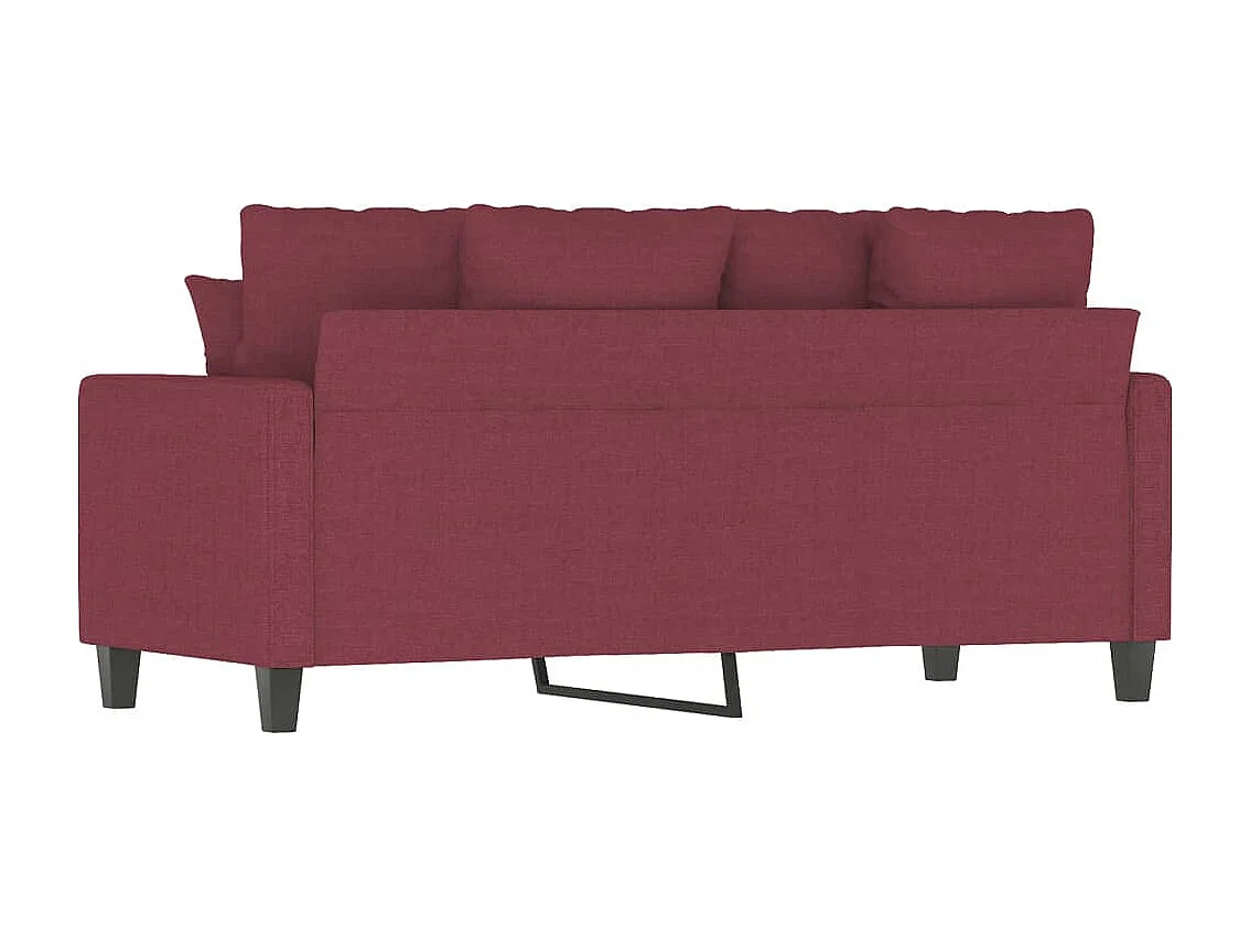 Canapé à 2 places Rouge bordeaux 140 cm Tissu