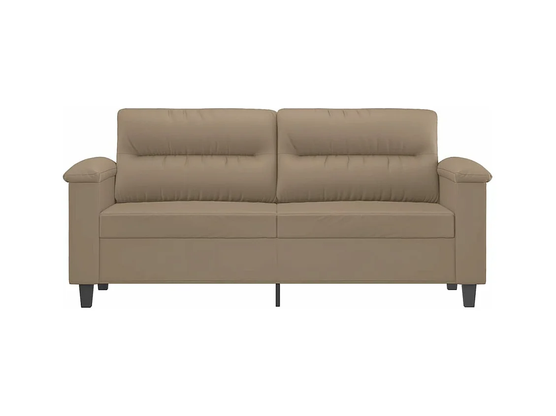 Tweezitsbank 140 cm kunstleer cappuccinokleurig