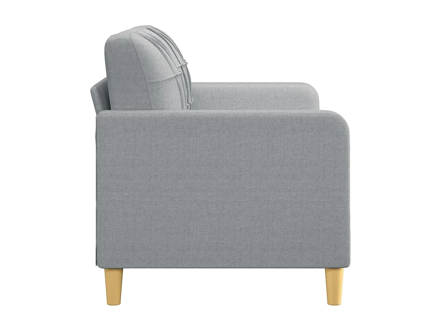 Canapé à 2 places Gris clair 140 cm Tissu