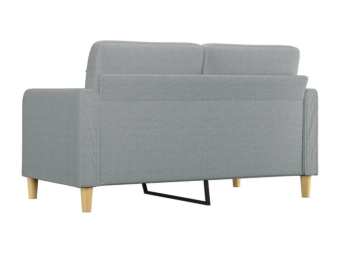 Canapé à 2 places Gris clair 140 cm Tissu