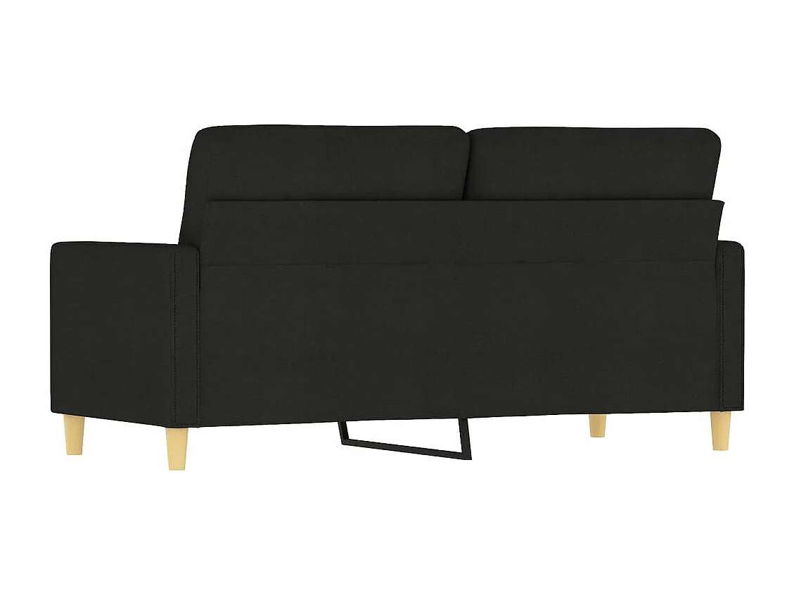 Canapé à 2 places Noir 140 cm Tissu