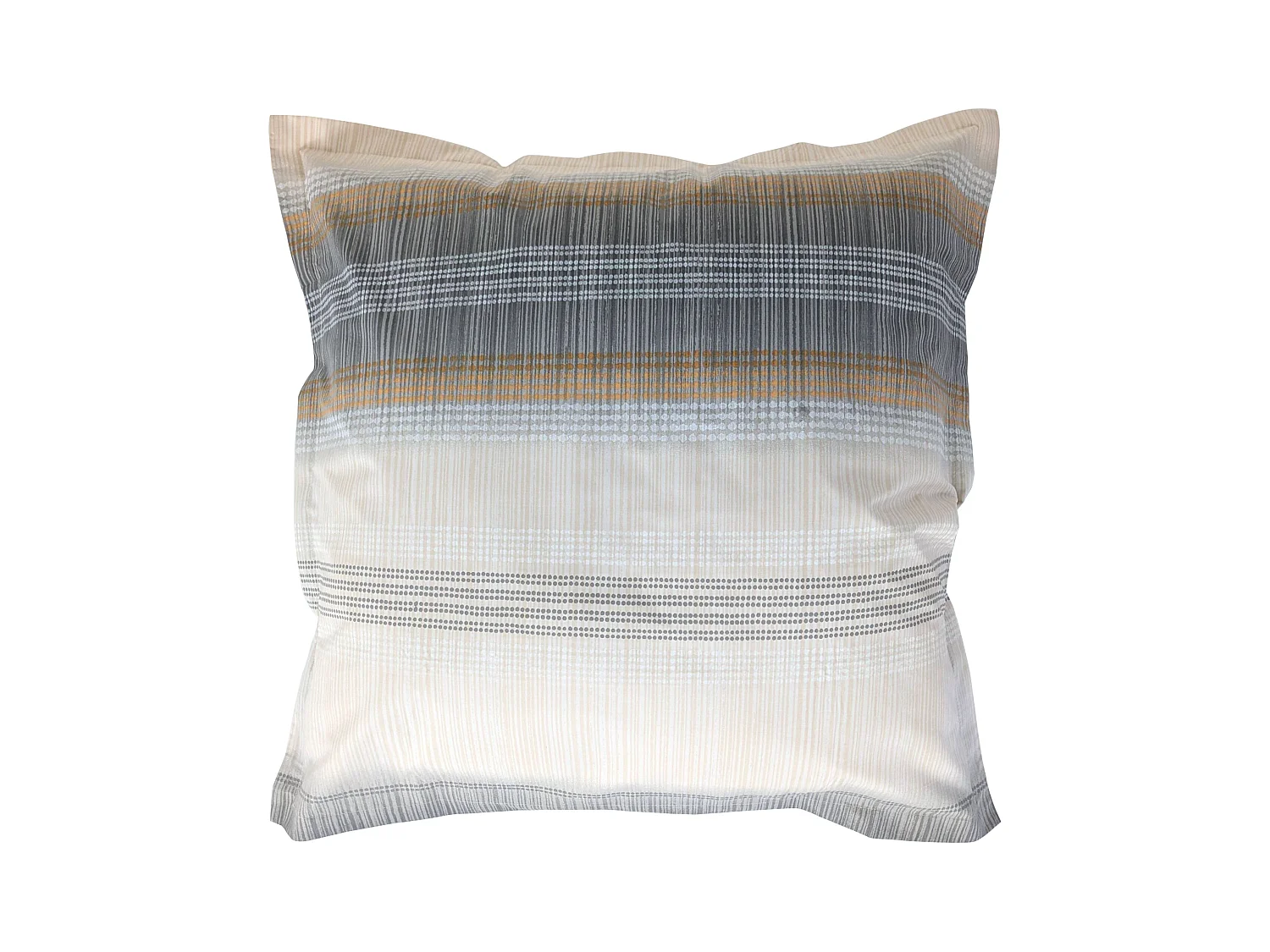 Taie d'oreiller 65x65 cm en 100% percale de coton ESTEBAN gris beige