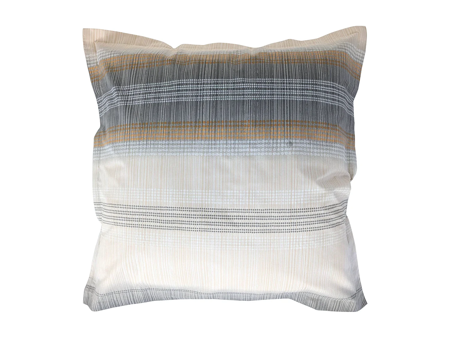 Taie d'oreiller 65x65 cm en 100% percale de coton ESTEBAN gris beige