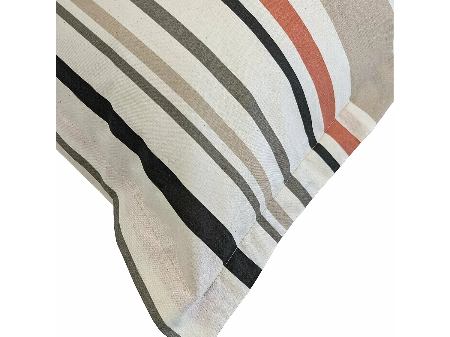 Taie d'oreiller 65x65 cm coton HUGO beige/corail