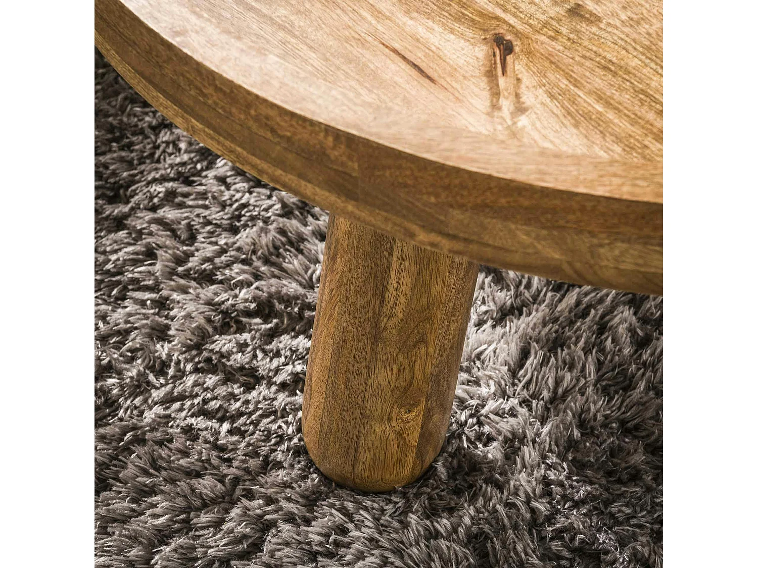 Table basse gigogne à bords hauts en bois de manguier (lot de 2) CREEK