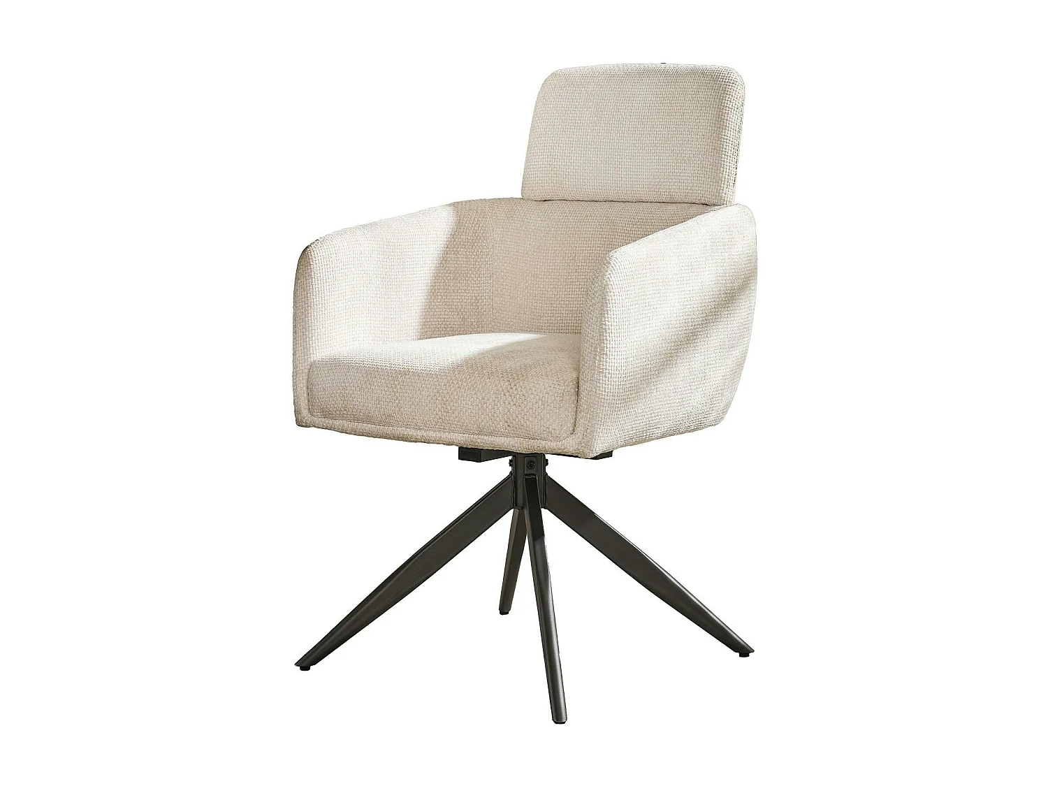 Fauteuil pivotant blanc avec appuie-tête (lot de 2) CREEK