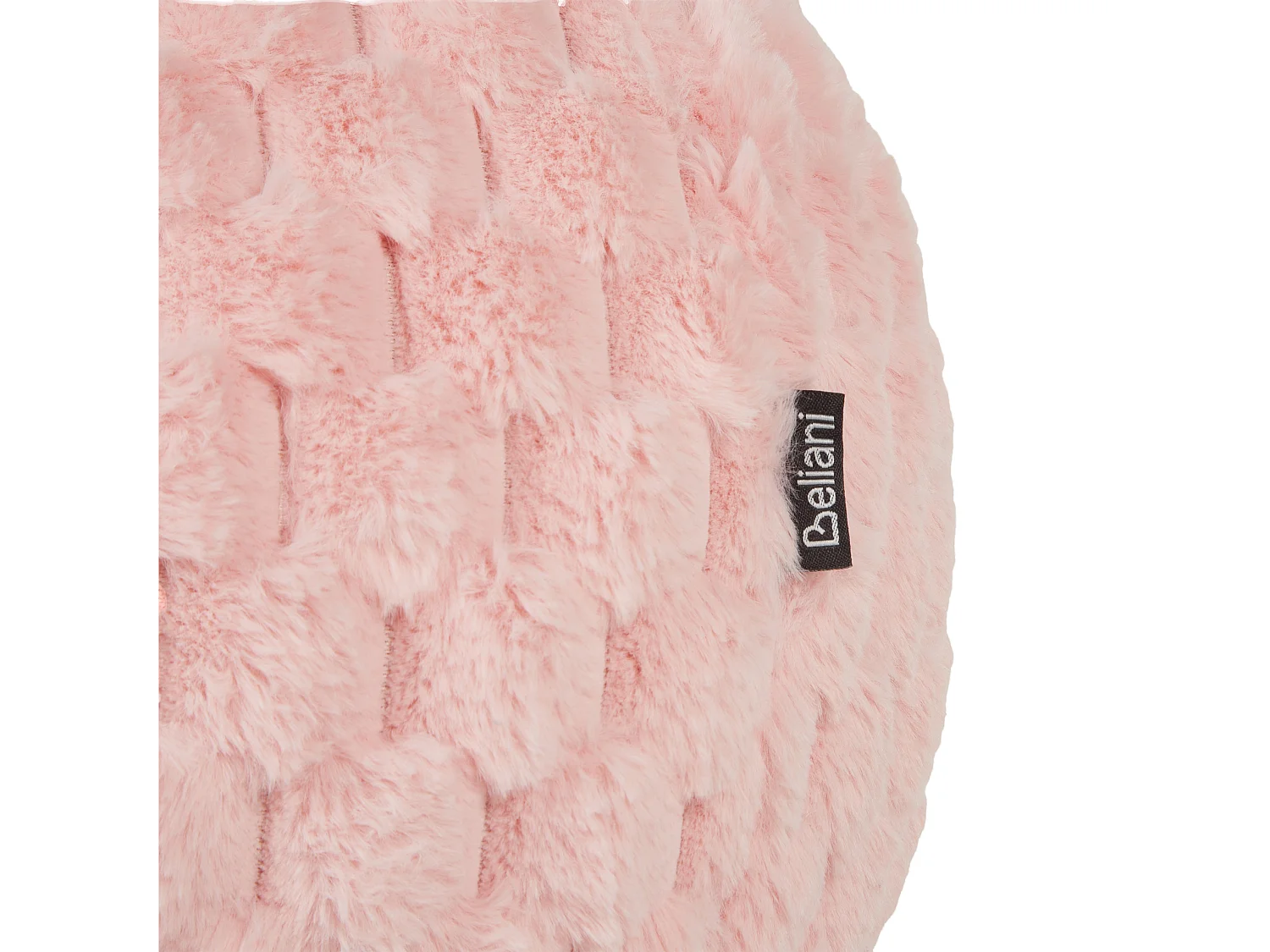 Cojín decorativo ROSEA Pelo sintético 30 x 30 cm Rosa Liso