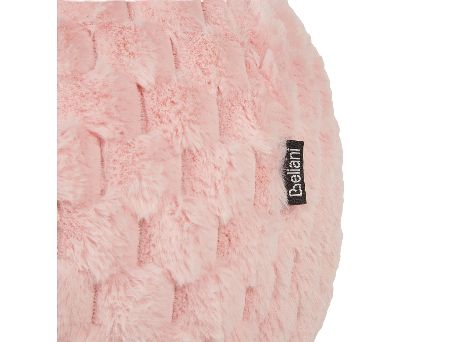 Coussin ROSEA Fourrure synthétique 30 x 30 cm Rose Unicolore