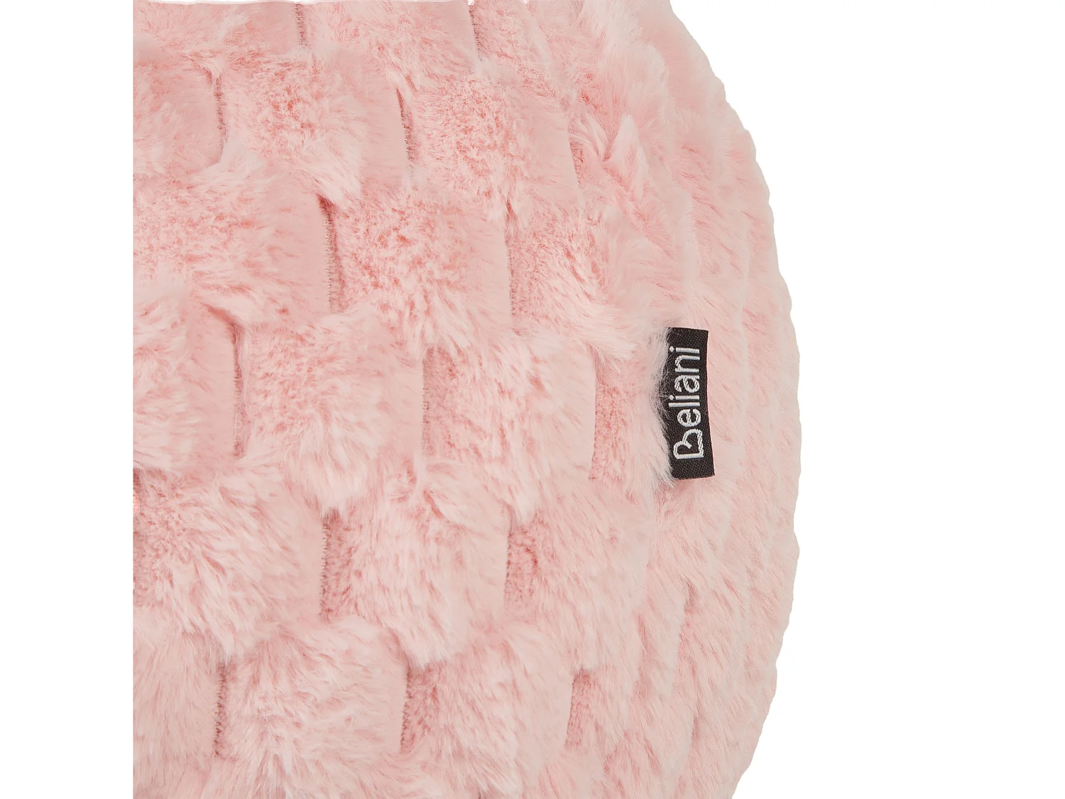 Coussin ROSEA Fourrure synthétique 30 x 30 cm Rose Unicolore
