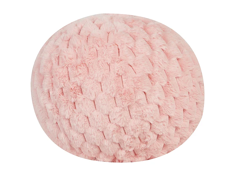 Cuscino decorativo ROSEA Finta pelliccia 30 x 30 cm Rosa Tinta unita