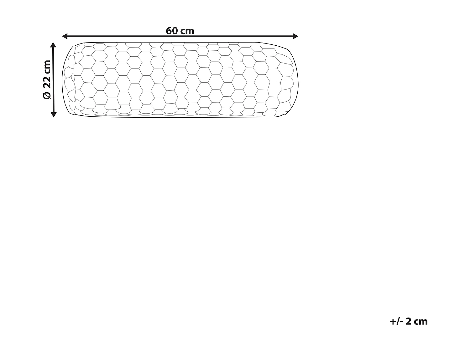 Dekokissen Felloptik rosa 22 x 60 cm plissiert lang modern Nackenrolle Linden