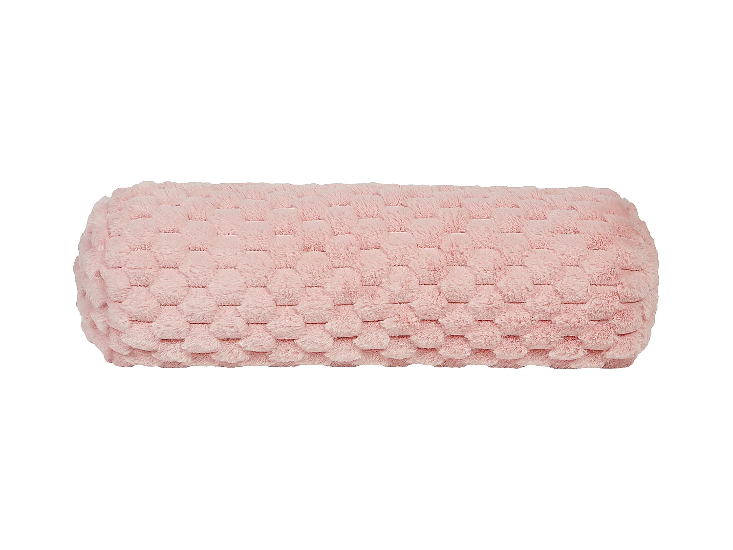 Coussin LINDEN Fourrure synthétique 22 x 60 cm Rose Unicolore