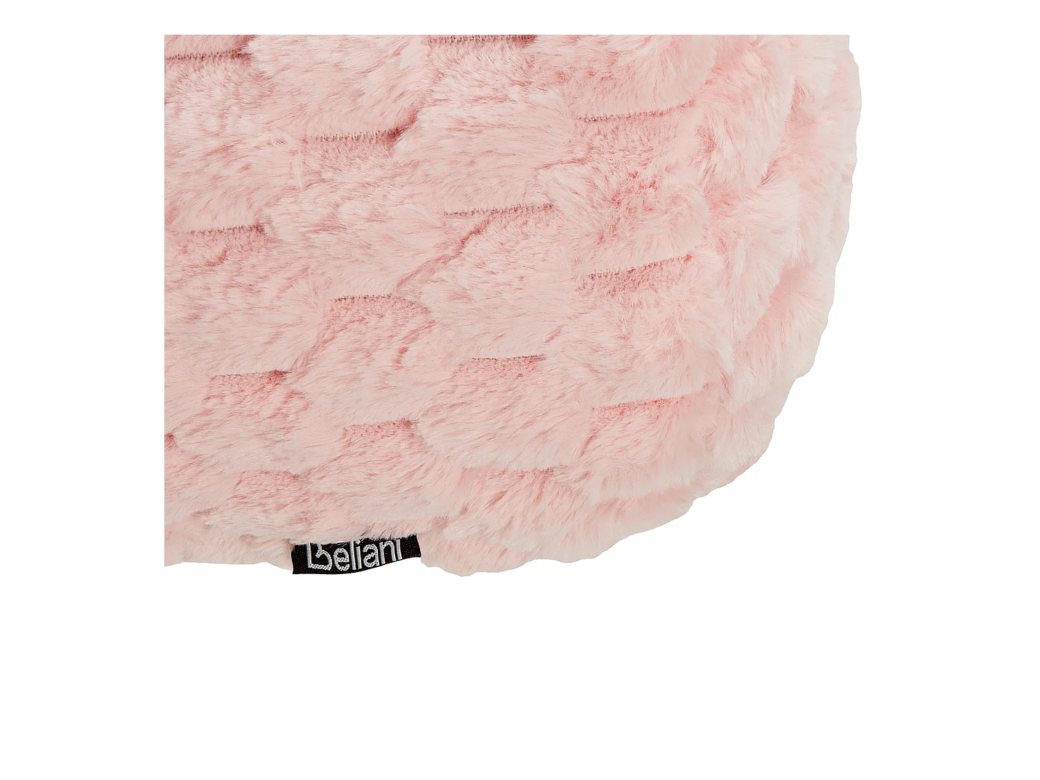 Poduszka dekoracyjna LINDEN Sztuczne futro 22 x 60 cm Różowy Jednolity