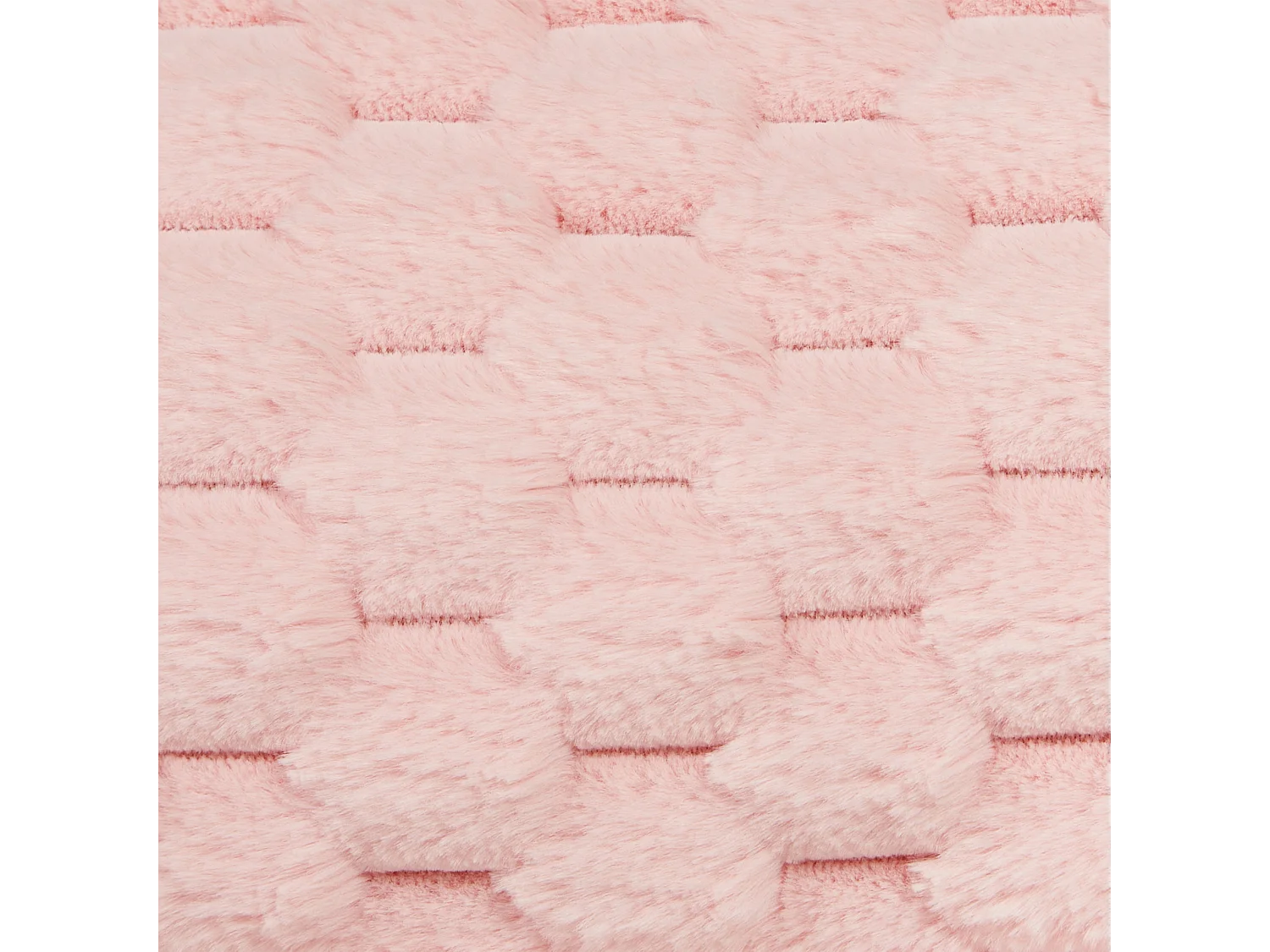 Coussin LINDEN Fourrure synthétique 22 x 60 cm Rose Unicolore