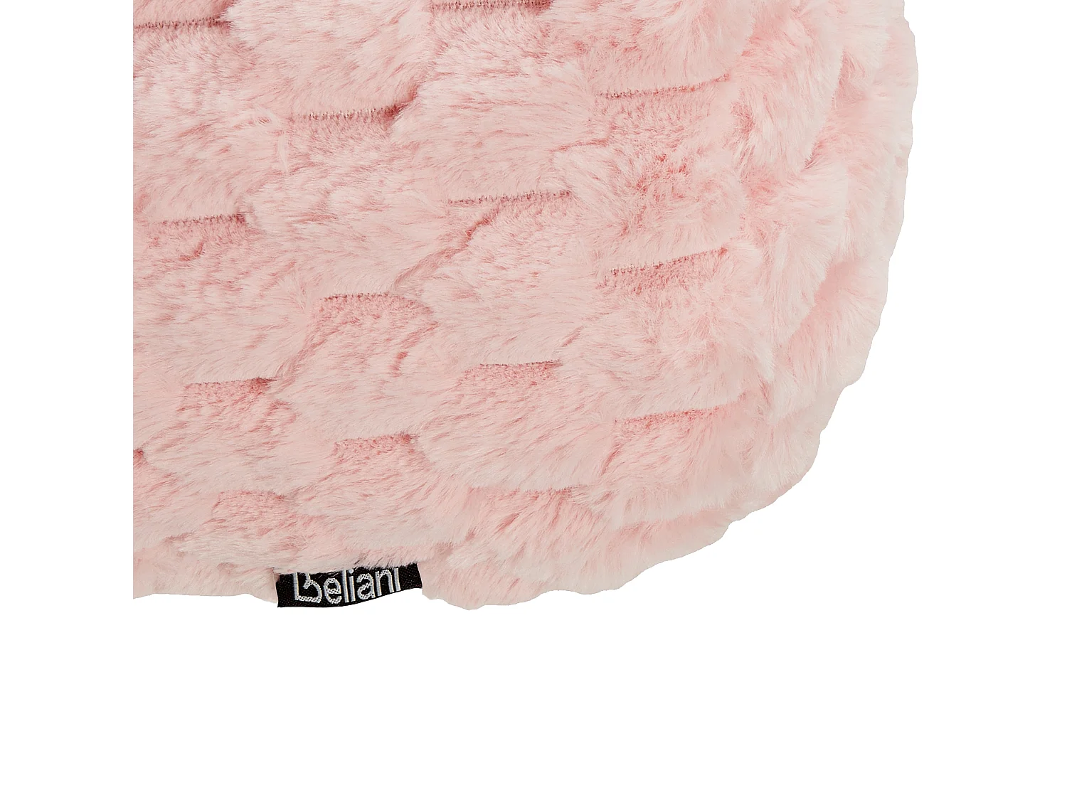 Throw Cushion LINDEN Faux Fur 22 x 60 cm Pink Solid