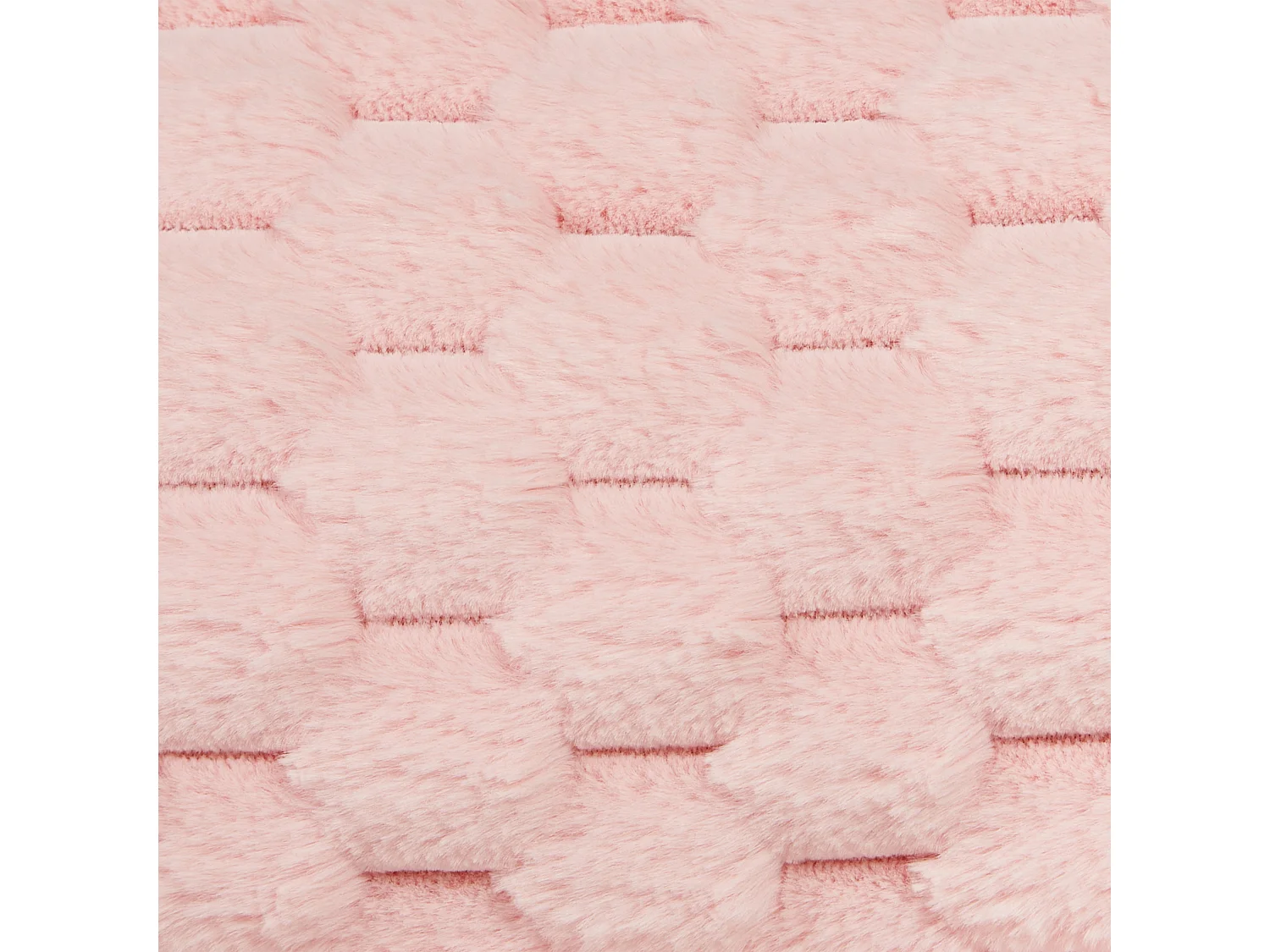 Throw Cushion LINDEN Faux Fur 22 x 60 cm Pink Solid