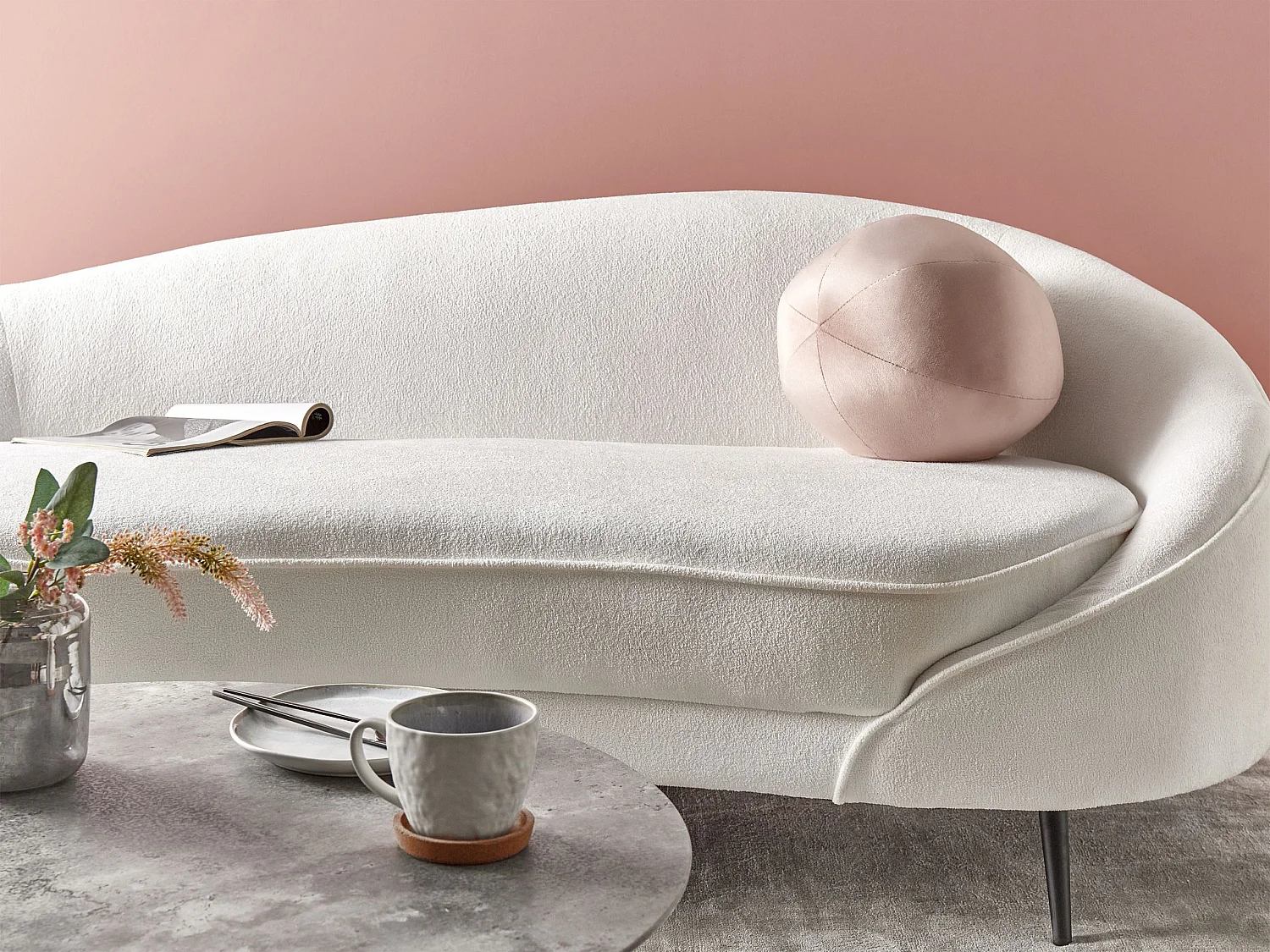 Cojín decorativo SALVIA Terciopelo 30 x 30 cm Rosa Liso