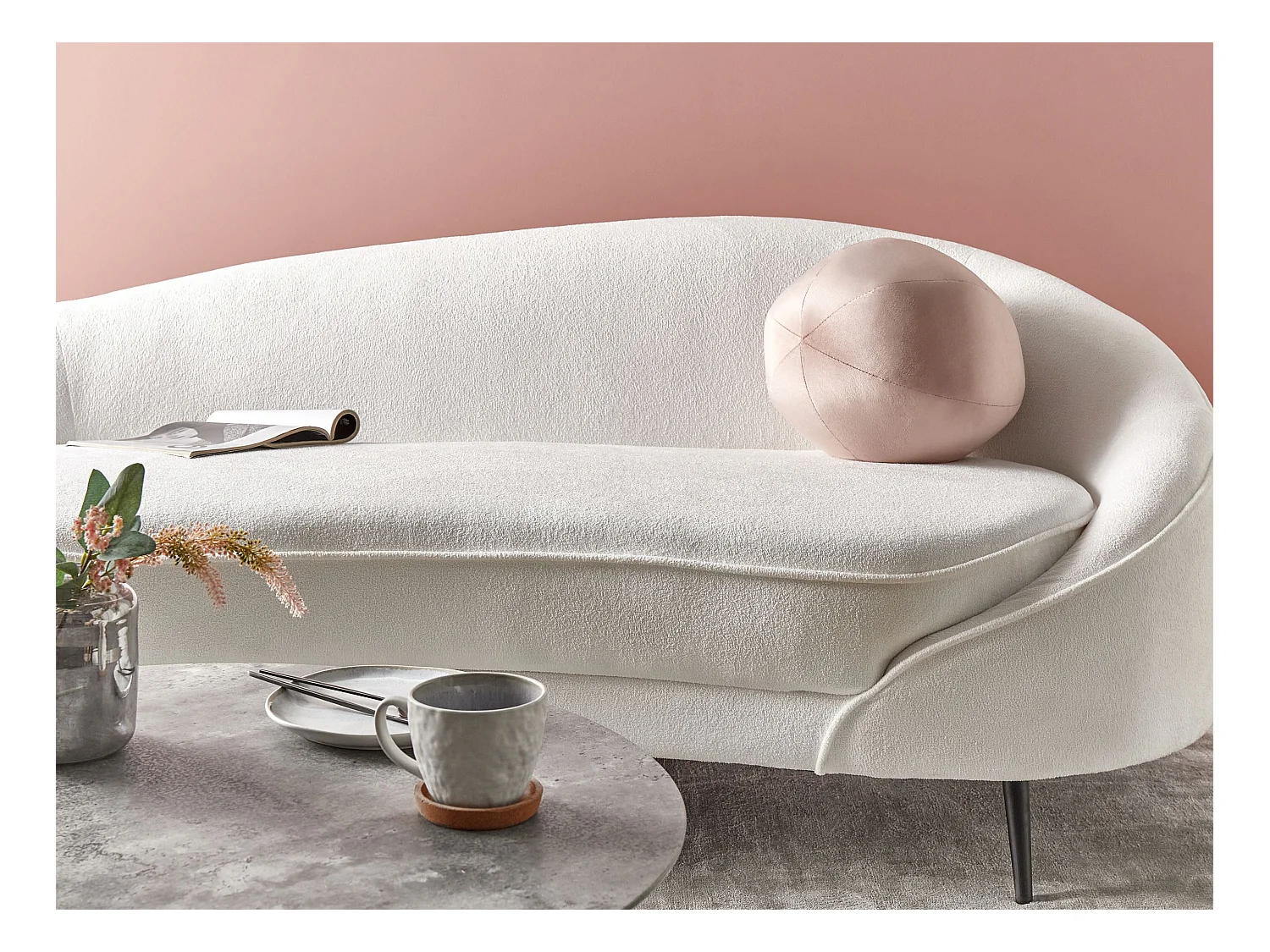 Sierkussen SALVIA Fluweel 30 x 30 cm Roze Effen