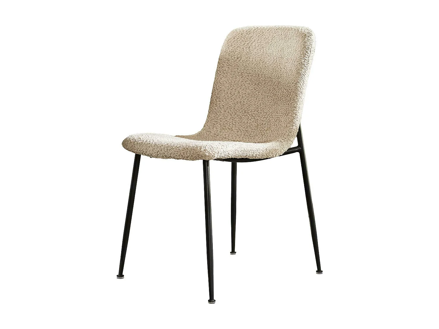 Chaise blanche basique en bouclette (lot de 2) GALWAY