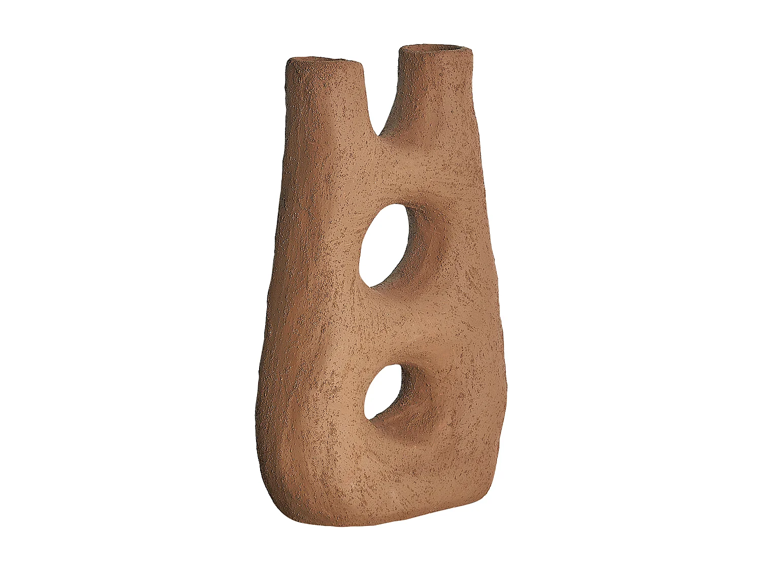 Jarrón para flores UARU Gres 27 cm Marrón