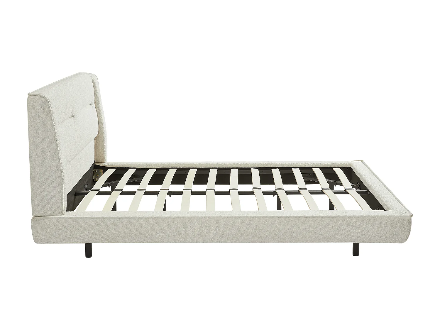 Säng 160 x 200 cm - Bouclé tyg - Beige - ISYDE