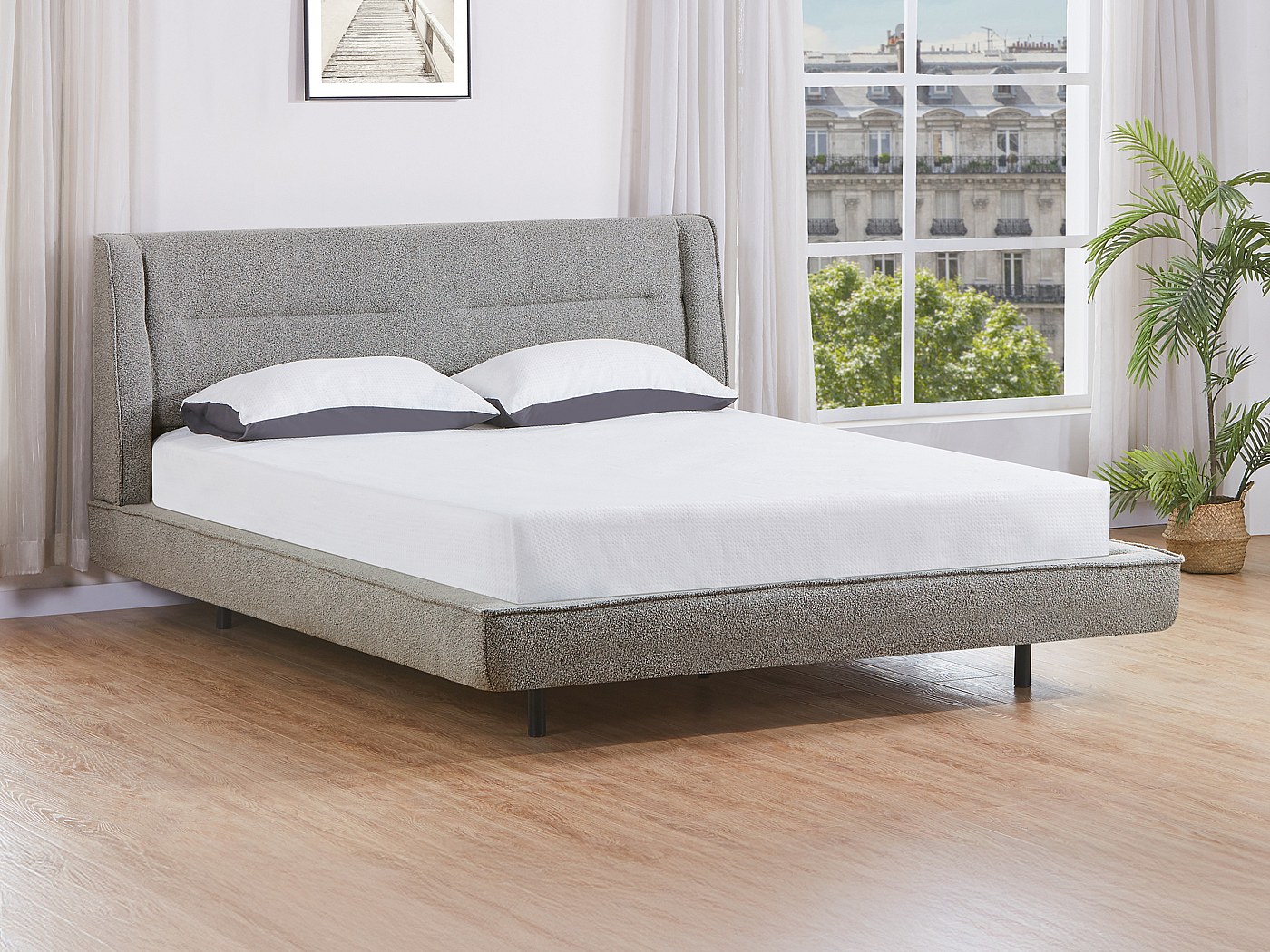 BDEUS Coprimaterasso Queen Size A Doppio Strato 10 Cm – Memory Foam Gel + Microfibra Rialzata - 2