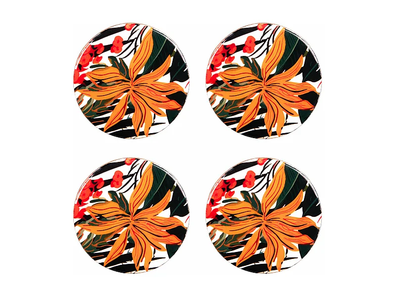 Set de 4 dessous de verre Taiana 10 cm