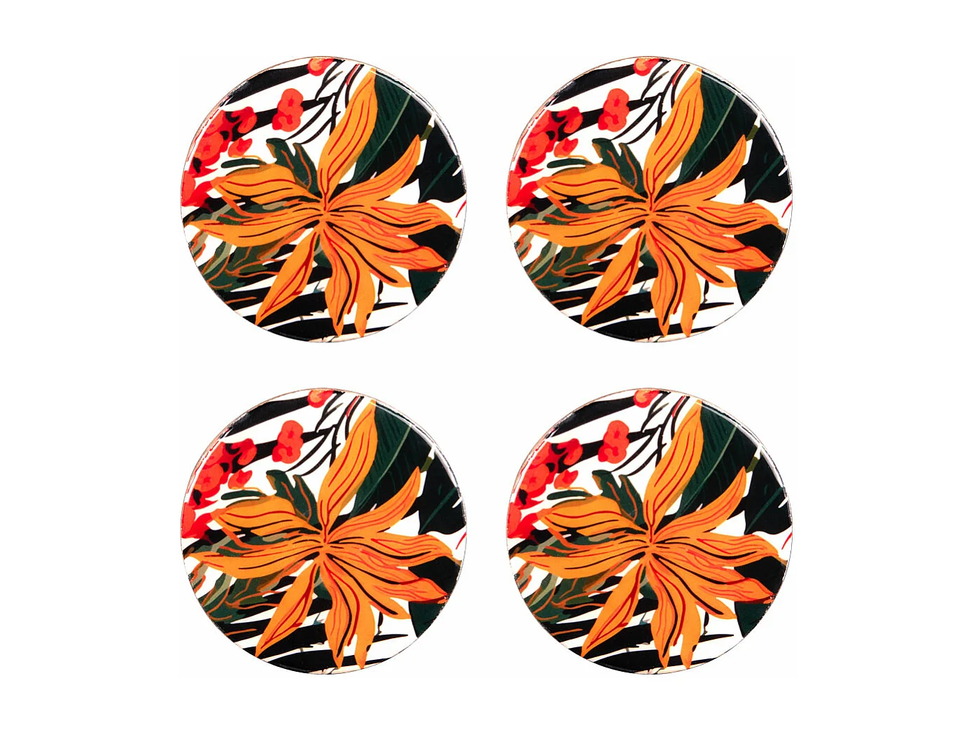 Set de 4 dessous de verre Taiana 10 cm