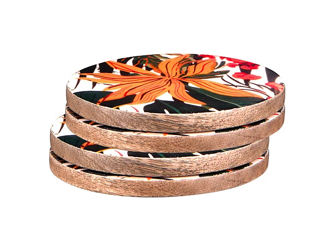 Set de 4 dessous de verre Taiana 10 cm