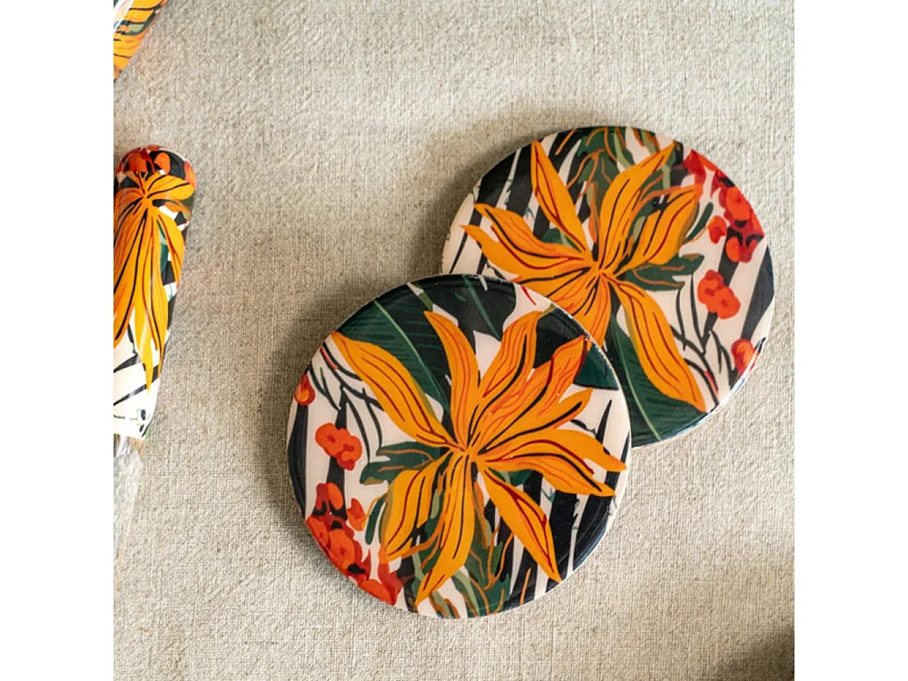 Set de 4 dessous de verre Taiana 10 cm