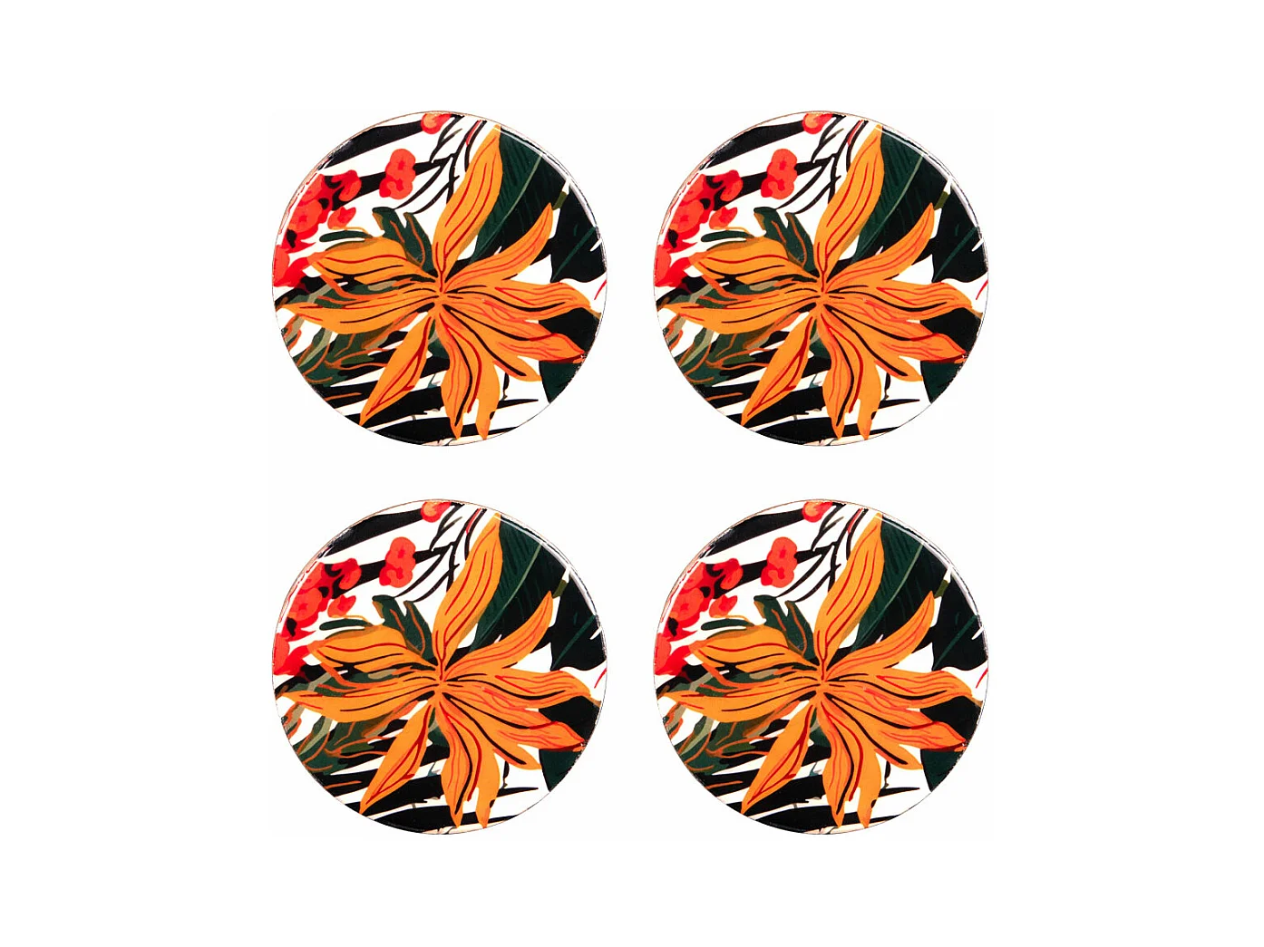 Set de 4 dessous de verre Taiana 10 cm