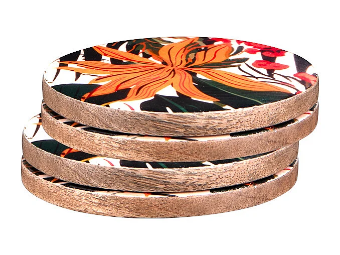 Set de 4 dessous de verre Taiana 10 cm