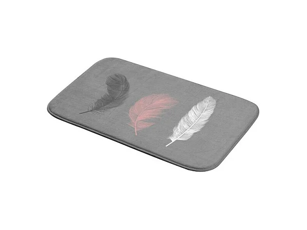 Tapis de Bain Imprimé "Penelope" 45x75cm Gris