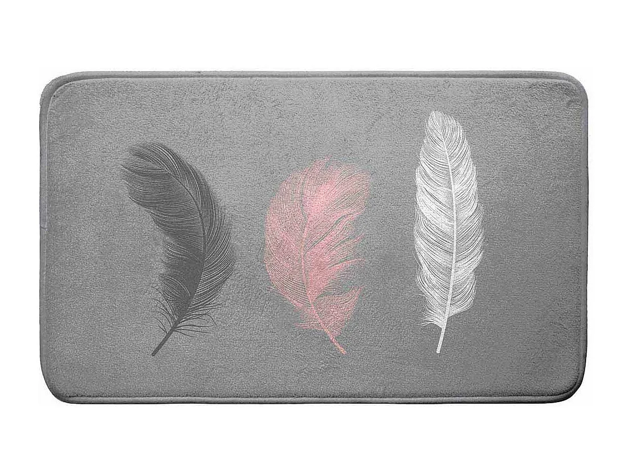 Tapis de Bain Imprimé "Penelope" 45x75cm Gris