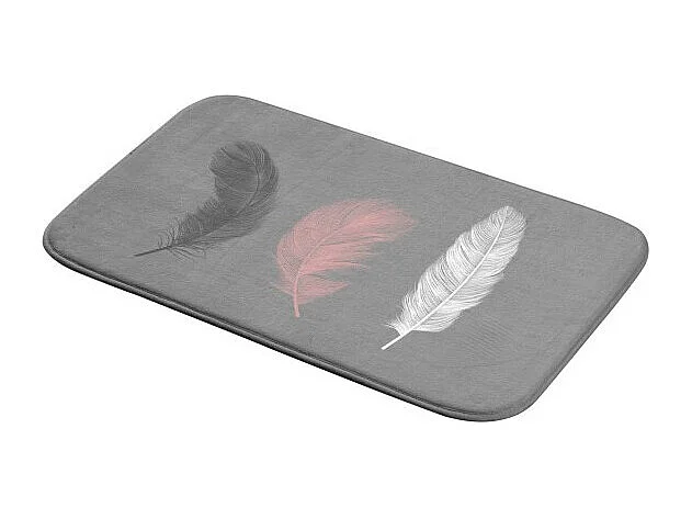 Tapis de Bain Imprimé "Penelope" 45x75cm Gris