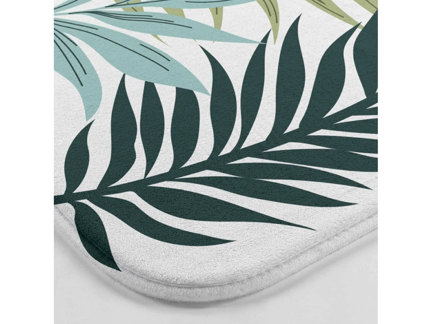 Tapis de Bain "Panazio" 45x75cm Vert & Blanc