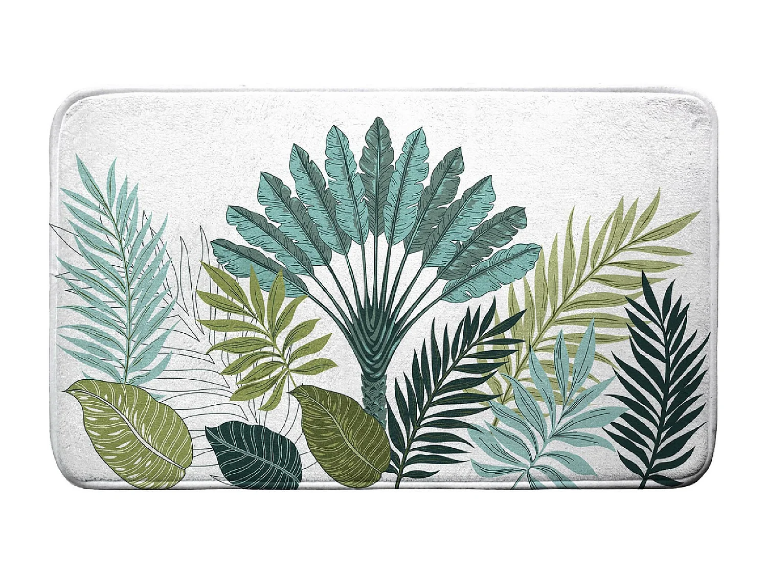 Tapis de Bain "Panazio" 45x75cm Vert & Blanc