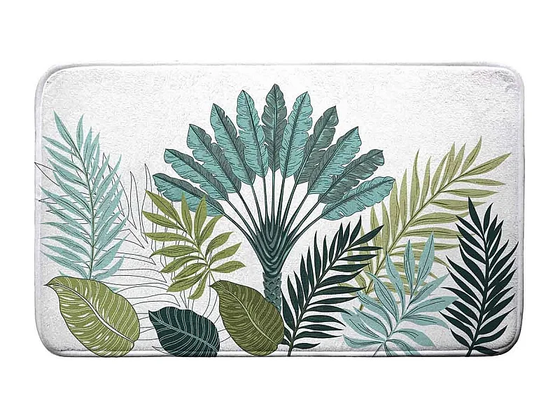 Tapis de Bain "Panazio" 45x75cm Vert & Blanc