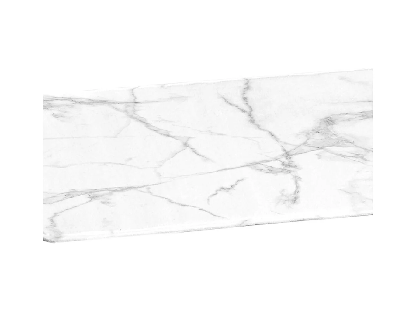 Tapis de Bain Microfibre "Effet Marbre" 45x75cm Blanc