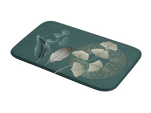 Tapis de Bain Microfibre "Ginkoblue" 45x75cm Vert