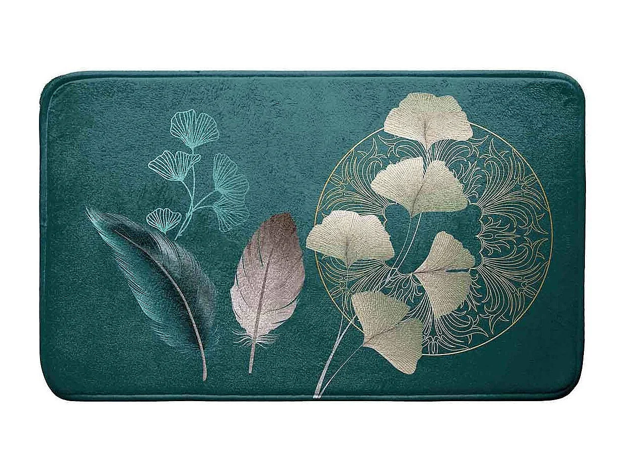 Tapis de Bain Microfibre "Ginkoblue" 45x75cm Vert
