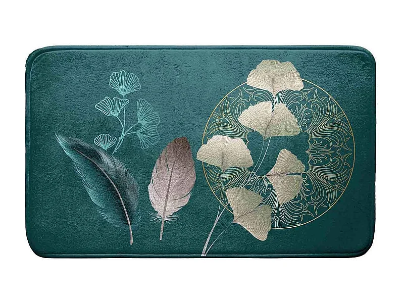 Tapis de Bain Microfibre "Ginkoblue" 45x75cm Vert