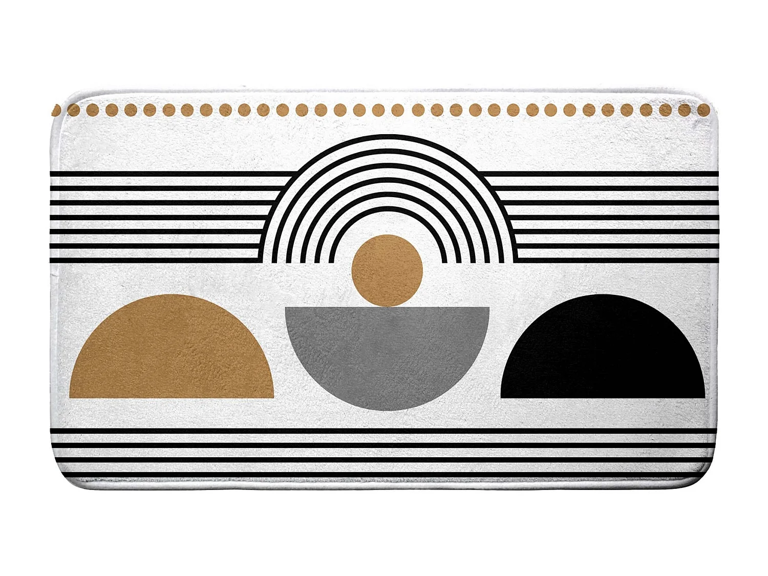 Tapis de Bain Imprimé "Memphis" 45x75cm Blanc