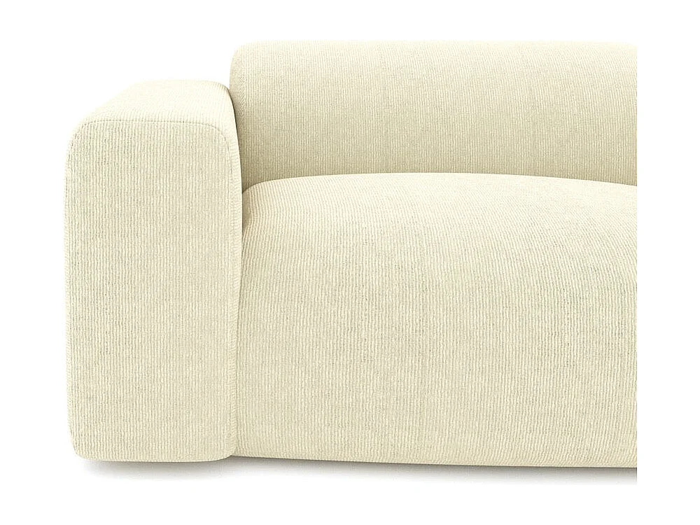Canapé 4 places velours côtelé crème 240cm MYRA