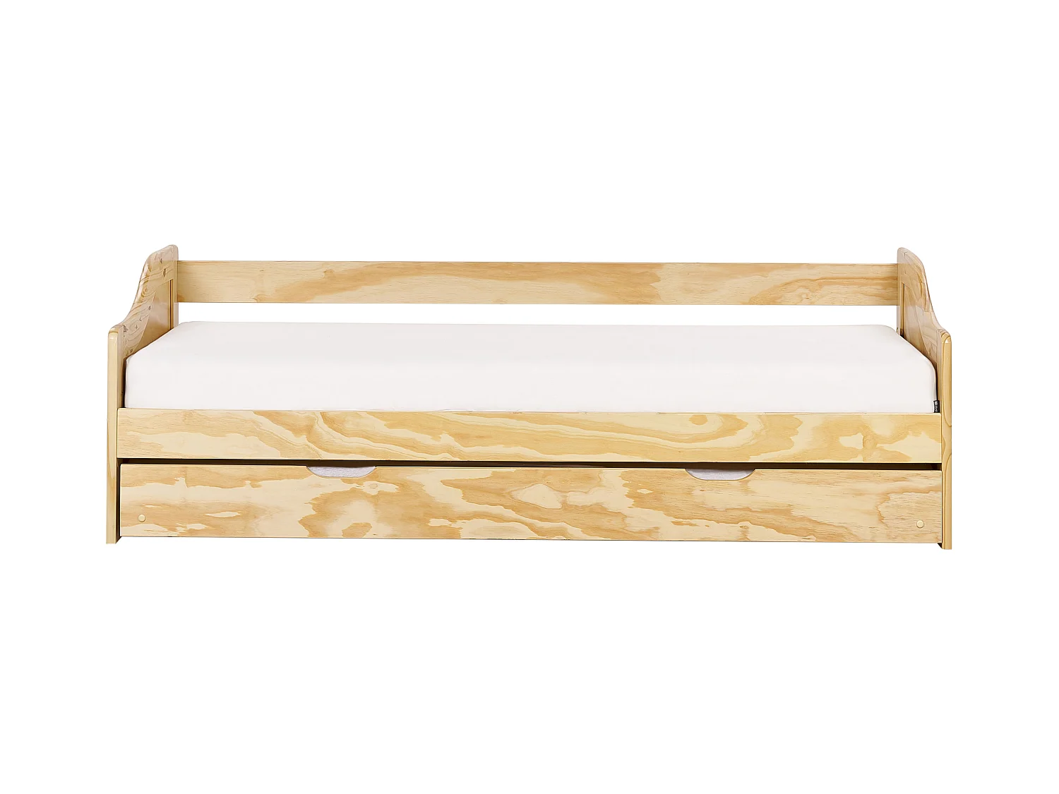 Ausziehbett Kiefernholz LUNERAY 90 x 200 cm Hellbraun