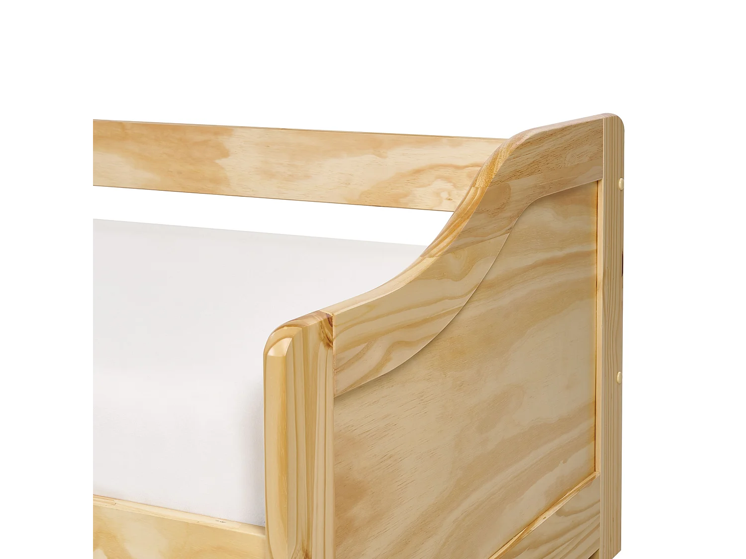 Onderschuifbed Dennenhout LUNERAY 90 x 200 cm Lichtbruin