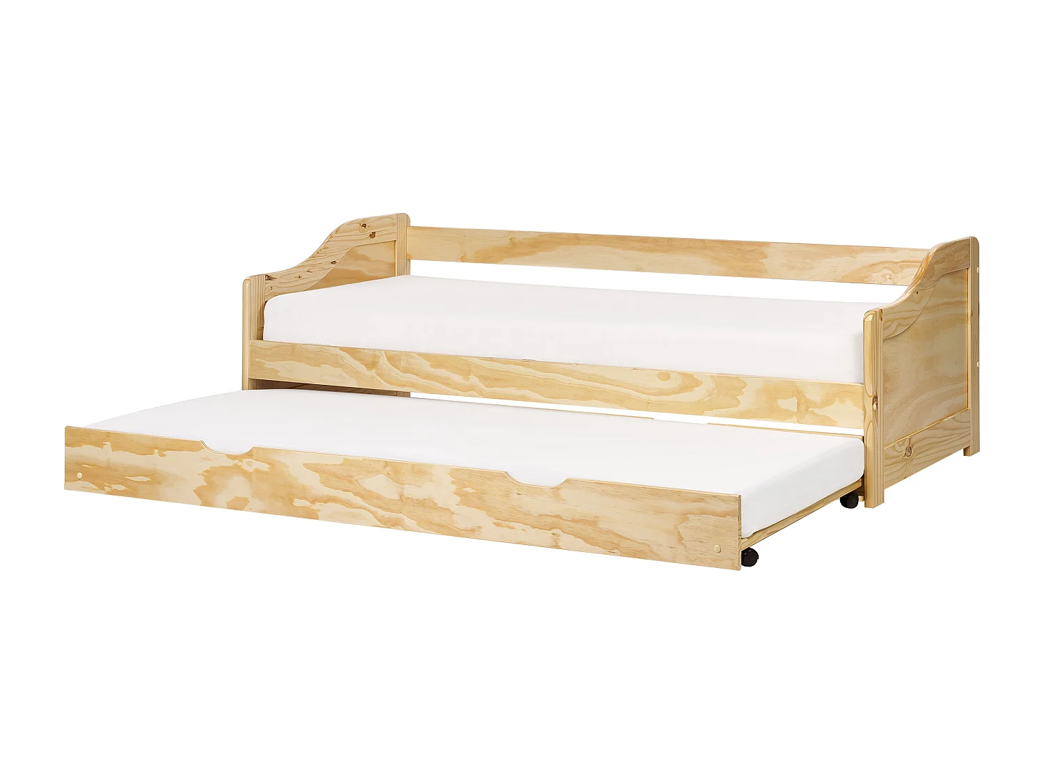 Letto estraibile Legno di pino LUNERAY 90 x 200 cm Marrone chiaro